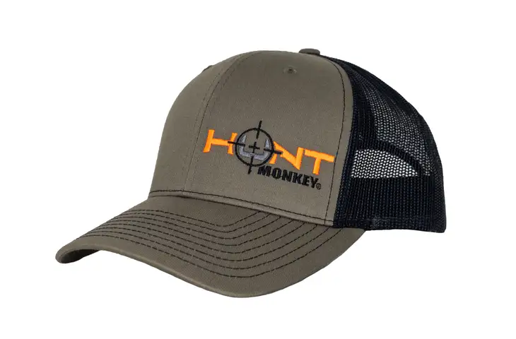 Fish Monkey Hunt Left Panel Embroidery Hat